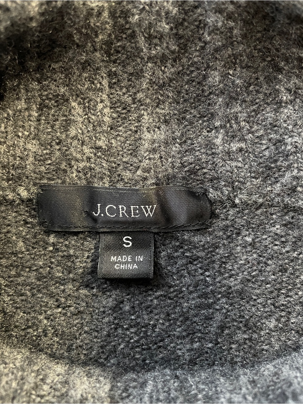 J. Crew Women's Merino Wool Blend Charcoal Gray Turtleneck Sweater Size Small - Picture 3 of 7
